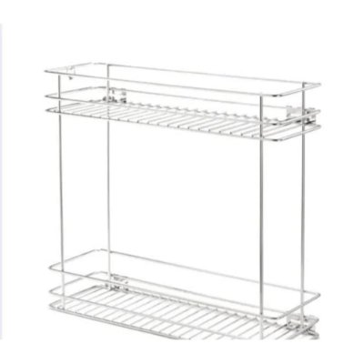 Stainless Steel 2 Shelf Bottle Pull Out Basket - Image 3