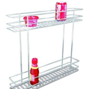 Stainless Steel 2 Shelf Bottle Pull Out Basket