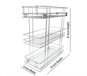 Stainless Steel Bottle Pull Out Basket